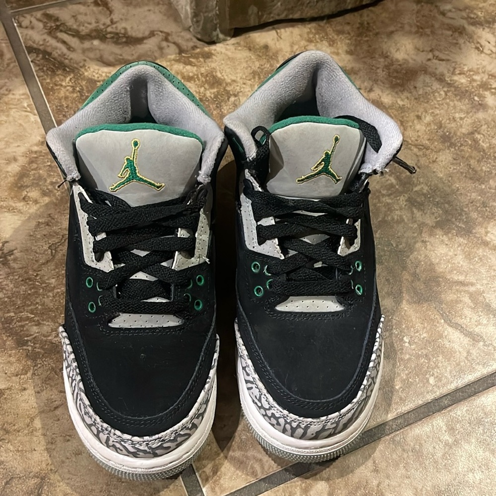 Green and Black Jordan 3’s